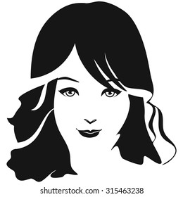 beautiful face icon 