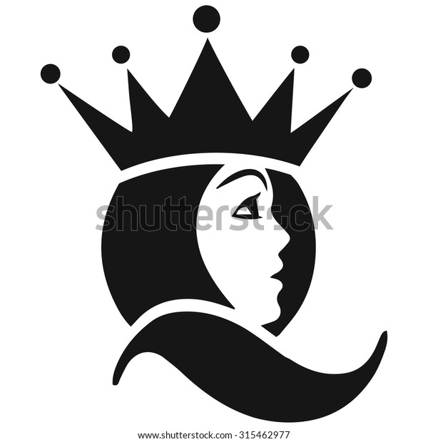 Beautiful Face Queen Icon Stock Vector (Royalty Free) 315462977