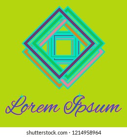 Beautiful fairy abstract multicolored cube geometric.