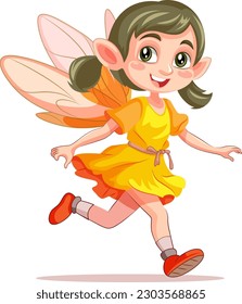 Beautiful fairy cartoon character illustration