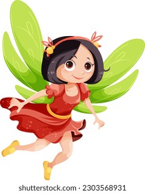 Beautiful fairy cartoon character illustration