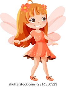 Beautiful fairy cartoon character illustration