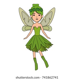 beautiful fairy flying character