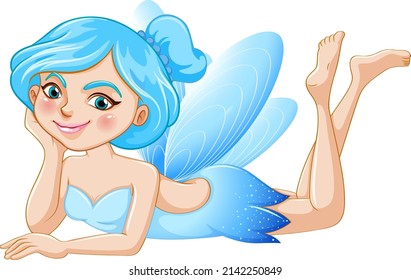 Beautiful fairy girl cartoon character illustration