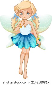 Beautiful fairy girl cartoon character illustration