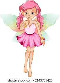 Beautiful fairy girl cartoon character illustration