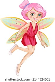 Beautiful fairy girl cartoon character illustration