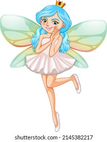 Beautiful fairy girl cartoon character illustration