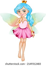 Beautiful fairy girl cartoon character illustration