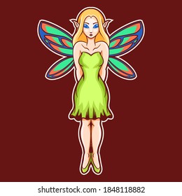 beautiful fairy girl vector illustration design