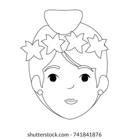 beautiful fairy head character