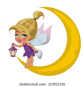 A beautiful fairy isolated on a white background