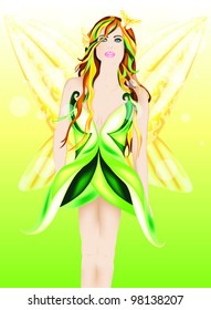 Beautiful fairy of Spring