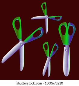 Beautiful fairy suite gradient multicolored instrument scissors.