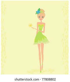 beautiful fairy vector graphic