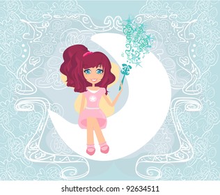 beautiful fairy vector graphic