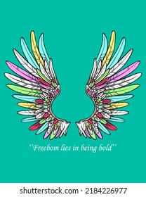 beautiful fairy wings colorful vector bird wing and angle wing