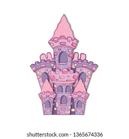beautiful fairytale castle icon