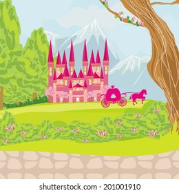 beautiful fairytale pink castle 