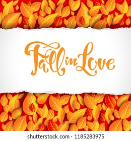 Beautiful fall leaves card
