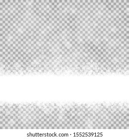 beautiful fall of snow flakes background with transparency in vector file EPS 10