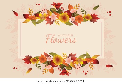 Beautiful Fallen Flower Fall Autumn Summer Frame