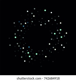 Beautiful Falling Blured Confetti. Bokeh Background. Vector Colorful Snowflakes Falling Night Sky. Frosty Christmas Background. Fairy Magical New Year Design Background. Vector illustration.