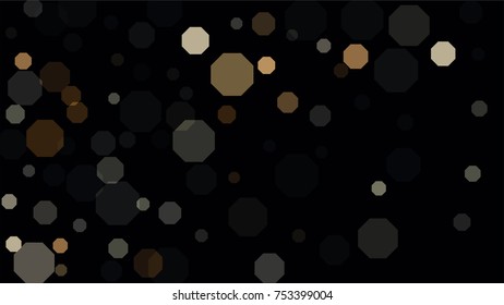 Beautiful Falling Blured Confetti. Bokeh Background. Vector Colorful Snowflakes Falling Night Sky. Frosty Christmas Background. Fairy Magical New Year Design Background. Vector illustration.