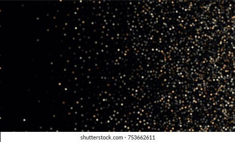 Beautiful Falling Blured Confetti. Bokeh Background. Vector Colorful Snowflakes Falling Night Sky. Frosty Christmas Background. Fairy Magical New Year Design Background. Vector illustration.