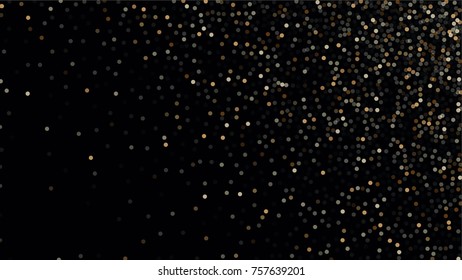 Beautiful Falling Blured Confetti. Bokeh Background. Vector Colorful Snowflakes Falling Night Sky. Frosty Christmas Background. Fairy Magical New Year Design Background. Vector illustration.