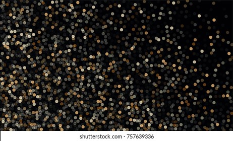 Beautiful Falling Blured Confetti. Bokeh Background. Vector Colorful Snowflakes Falling Night Sky. Frosty Christmas Background. Fairy Magical New Year Design Background. Vector illustration.