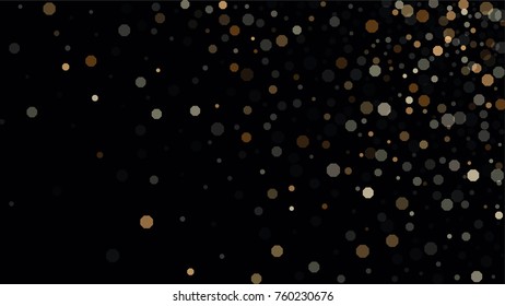 Beautiful Falling Blured Confetti. Bokeh Background. Vector Colorful Snowflakes Falling Night Sky. Frosty Christmas Background. Fairy Magical New Year Design Background. Vector illustration.