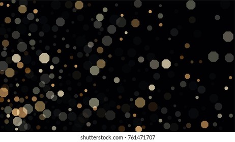 Beautiful Falling Blured Confetti. Bokeh Background. Vector Colorful Snowflakes Falling Night Sky. Frosty Christmas Background. Fairy Magical New Year Design Background. Vector illustration.