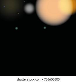 Beautiful Falling Blured Confetti. Bokeh Background. Vector Colorful Snowflakes Falling Night Sky. Frosty Christmas Background. Fairy Magical New Year Design Background. Vector illustration.