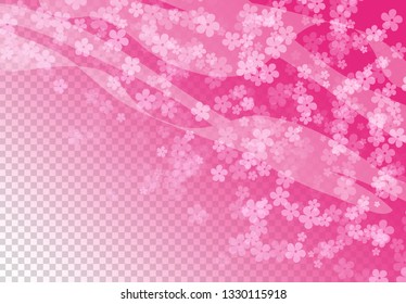 Beautiful falling flowers. Pink Cherry blossom background. Woman's day, birthday card, invitation, spring theme