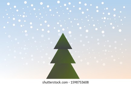 Beautiful falling snow Christmas background. Subtle flying snow flakes and stars on winter sky background. Appealing winter silver snowflake overlay template. Ideal vector illustration.
