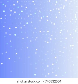Beautiful Falling Snow. Vector Snowflakes Falling Sky. Frosty Christmas Background. Fairy Magical New Year Design Background. Vector illustration.
