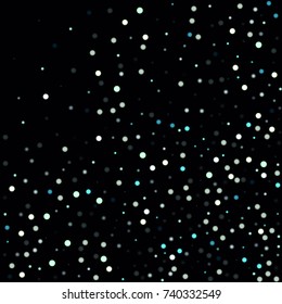 Beautiful Falling Snow. Vector Snowflakes Falling Night Sky. Frosty Christmas Background. Fairy Magical New Year Design Background. Vector illustration.