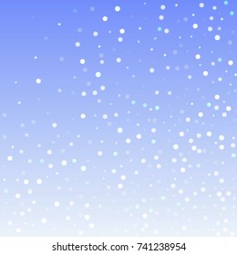 Beautiful Falling Snow. Vector Snowflakes Falling Sky. Frosty Christmas Background. Fairy Magical New Year Design Background. Vector illustration.