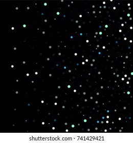 Beautiful Falling Snow. Vector Snowflakes Falling Night Sky. Frosty Christmas Background. Fairy Magical New Year Design Background. Vector illustration.