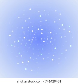 Beautiful Falling Snow. Vector Snowflakes Falling Sky. Frosty Christmas Background. Fairy Magical New Year Design Background. Vector illustration.