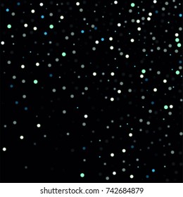 Beautiful Falling Snow. Vector Snowflakes Falling Night Sky. Frosty Christmas Background. Fairy Magical New Year Design Background. Vector illustration.