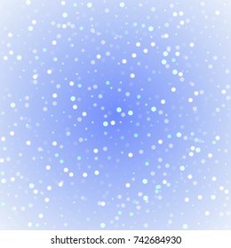 Beautiful Falling Snow. Vector Snowflakes Falling Sky. Frosty Christmas Background. Fairy Magical New Year Design Background. Vector illustration.