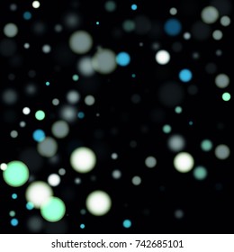 Beautiful Falling Snow. Vector Snowflakes Falling Night Sky. Frosty Christmas Background. Fairy Magical New Year Design Background. Vector illustration.