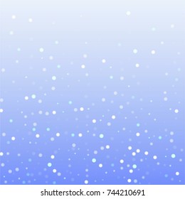 Beautiful Falling Snow. Vector Snowflakes Falling Sky. Frosty Christmas Background. Fairy Magical New Year Design Background. Vector illustration.