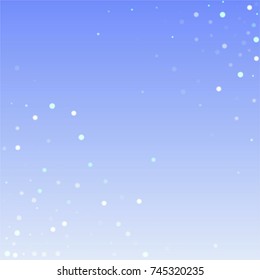 Beautiful Falling Snow. Vector Snowflakes Falling Sky. Frosty Christmas Background. Fairy Magical New Year Design Background. Vector illustration.