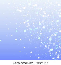 Beautiful Falling Snow. Vector Snowflakes Falling Sky. Frosty Christmas Background. Fairy Magical New Year Design Background. Vector illustration.