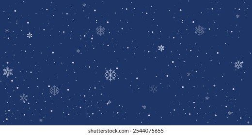 Bonito papel de parede flocos de neve caindo. Partículas de gelo no pó de inverno. Cachoeira tempo branco azul azul azul azul escuro. Muitos flocos de neve tema de janeiro. Cenário de furacão de neve, queda de neve mágica natureza fantasia