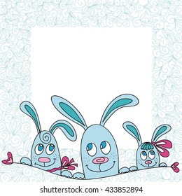 Beautiful family of rabbits