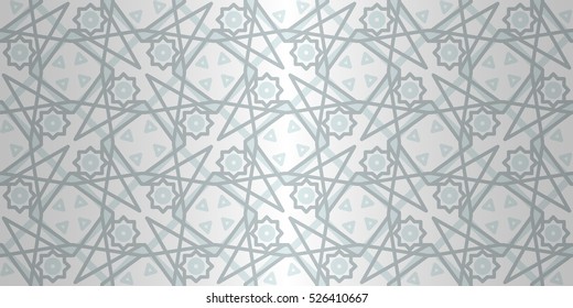 Beautiful fancy seamless pattern background in damask style. Bright, contrast design for banner, carpet, game or other purpose. Plain tessellated repeatable backdrop. Classic tracery.
